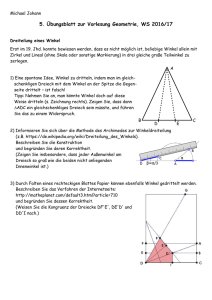 5. Übungsblatt zur Vorlesung Geometrie, WS 2016/17