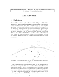 Die Marsbahn - Didaktik der Physik
