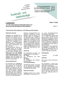 Lysozym - C.Schliessmann