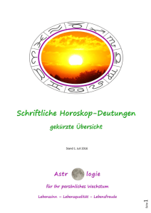 Schriftliche Deutungen - Birgit Gessler Astrologie für persönliches