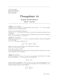 Blatt 14 - Institut für Mathematik