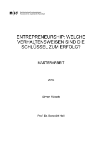 ENTREPRENEURSHIP: WELCHE