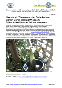 Pressemitteilung - Botanischer Garten