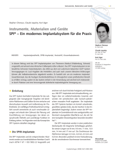 Instrumente, Materialien und Geräte SPI® – Ein modernes