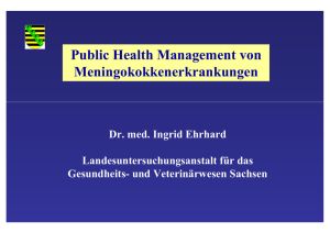 Public Health Management von Meningokokkenerkrankungen