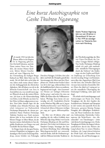 Eine kurze Autobiographie von Geshe Thubten Ngawang