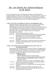 Die vier Stufen der Judenverfolgung im III. Reich