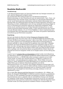 Resolution Biodiversität - BUND Rheinland