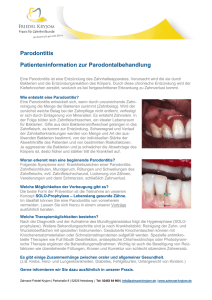 Patienteninformation Parodontitis