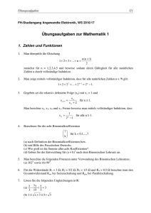 Aufgaben zur Mathematik 1