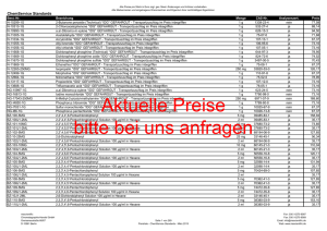 Preisliste - bei msscientific Chromatographie