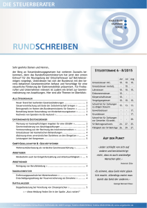 rundschreiben - Steuerberater Vogelsteller und Kaufmann