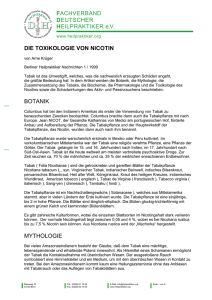 Die Toxikologie des Nicotin - Fachverband Deutscher Heilpraktiker