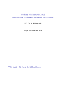 Vorkurs Mathematik 2016