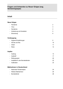 Wichtige Fragen zur Impfung gegen Neue Grippe (Schweinegrippe)