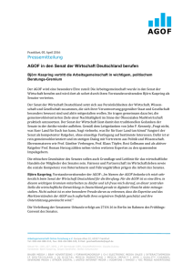 Pressemitteilung AGOF in den Senat der Wirtschaft Deutschland