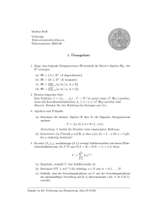 1. ¨Ubungsblatt - Math.Uni