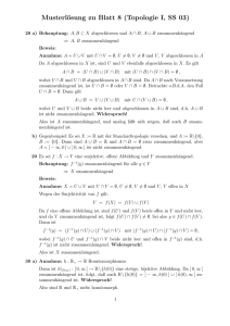 Musterlösung zu Blatt 8 (Topologie I, SS 03)