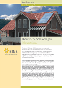 Thermische Solaranlagen - BINE Informationsdienst