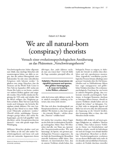 We are all natural-born (conspiracy) theorists