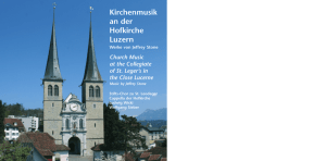 Kirchenmusik an der Hofkirche Luzern