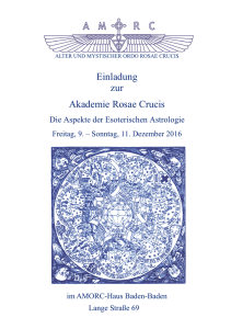 Einladung zur Akademie Rosae Crucis - AMORC Baden