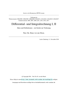 Skript - Institut für Mathematik - RWTH