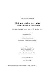 Siebmethoden und das Goldbachsche Problem