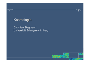 Kosmologie Christian Stegmann Universität Erlangen