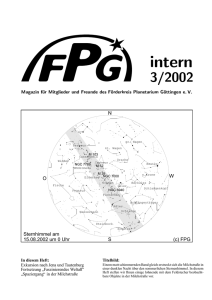 FPGintern 3/2002 - Förderkreis Planetarium Göttingen