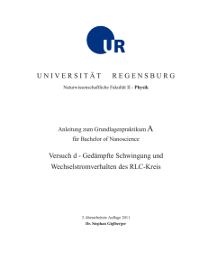 Versuch b - Physik - Universität Regensburg