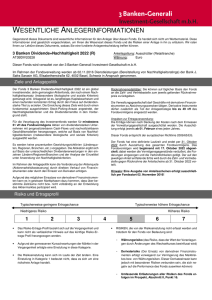 Wesentliche Anlegerinformationen - 3 Banken