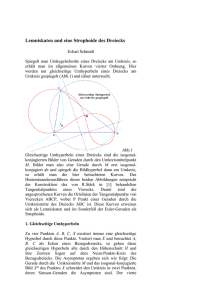 Lemniskaten und eine Strophoide des Dreiecks