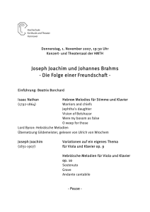 Joseph Joachim und Johannes Brahms