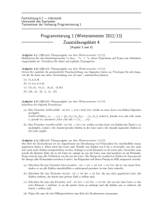 Blatt 4 - Universität des Saarlandes
