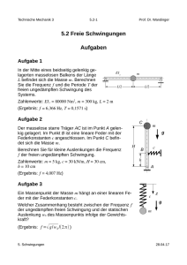 5.2 Freie Schwingungen Aufgaben