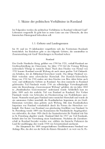 1. Skizze der politischen Verhältnisse in Russland