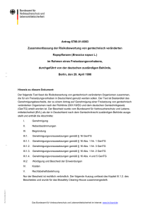 Titel Vorname Name - Biosafety Clearing