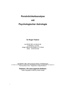 Persönlichkeitsanalyse mit Psychologischer Astrologie