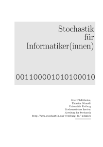 Stochastik für Informatiker(innen) 001100001010100010