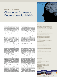 Chronischer Schmerz – Depression – Suizidalität