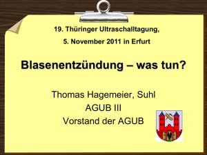 Blasenentzündung – was tun? - Thüringer Ultraschalltagung