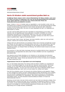 Hartz-IV-Kindern steht ausreichend gro&szlig;es Bett zu