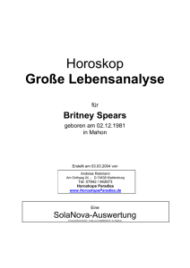 Horoskop Große Lebensanalyse