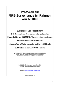 Protokoll zur MRE-Surveillance im Rahmen von ATHOS