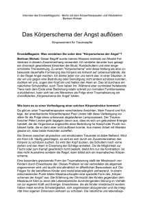 Das Körperschema der Angst auflösen