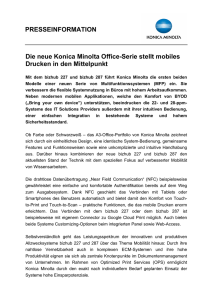 PRESSEINFORMATION Die neue Konica Minolta Office