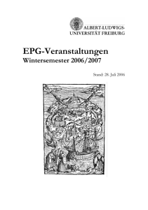 Wintersemester 2006/2007 - EPG