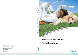 Präparateliste für die Tierbehandlung