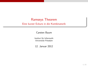 Ramseys Theorem - Eine kurzer Exkurs in die Kombinatorik